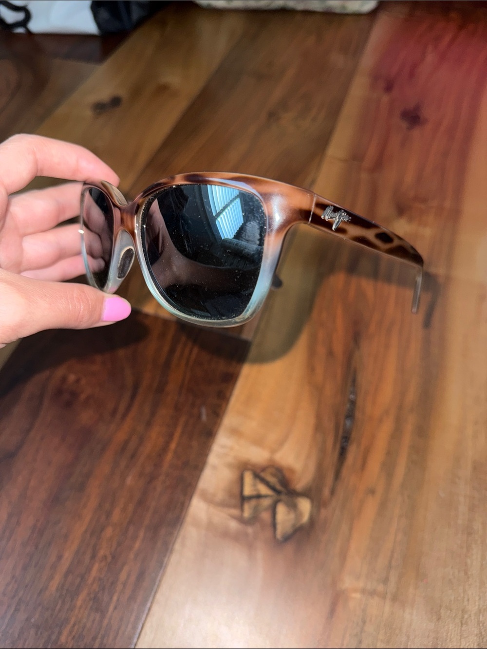 Maui Jim Tortoiseshell Brown Sunglasses with Dark Lenses